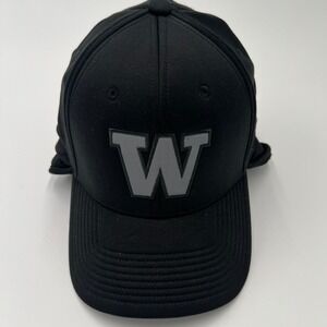 Adidas Washington Huskies COLD Rdy Baseball Cap Black "W" Logo Fitted